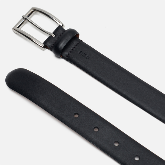 Ремень Polo Ralph Lauren Harness Buckle Smooth Leather Black