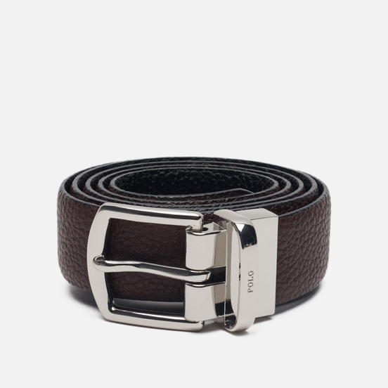 Ремень Polo Ralph Lauren Reversible Pebble Leather Dark Brown/Black