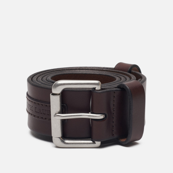 Ремень Polo Ralph Lauren Roller Buckle Smooth Leather Brown