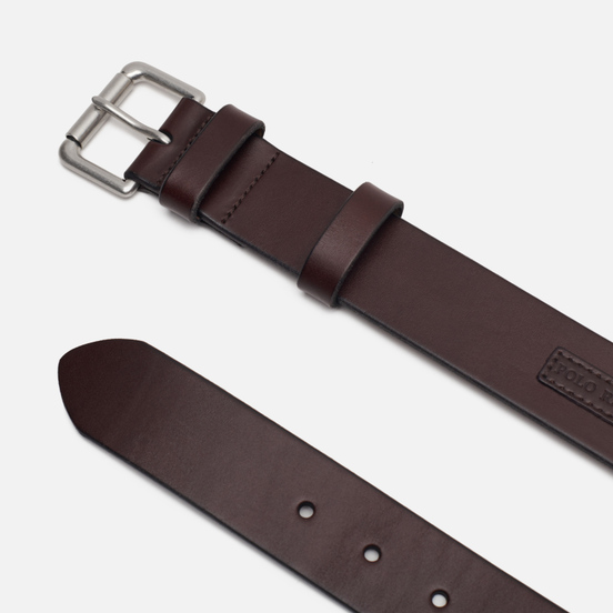 Ремень Polo Ralph Lauren Roller Buckle Smooth Leather Brown