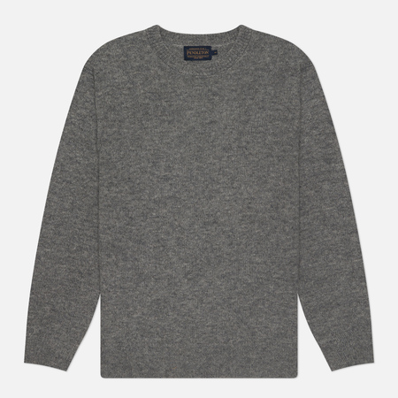 фото Мужской свитер pendleton shetland crew neck, цвет серый, размер s