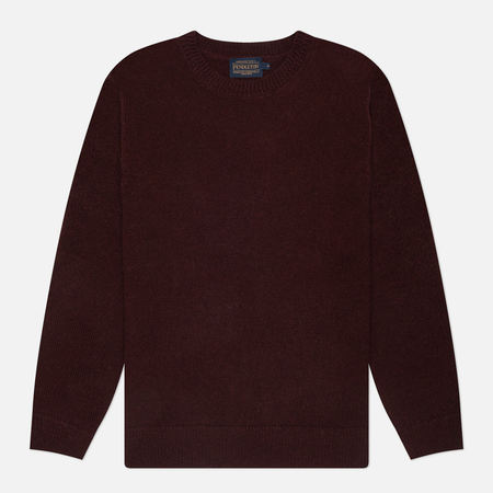 фото Мужской свитер pendleton shetland crew neck, цвет бордовый, размер s