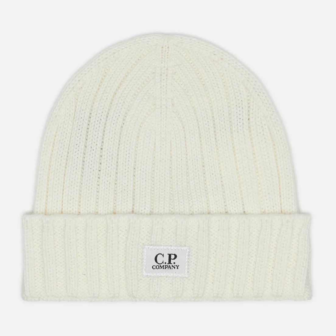 C.P. Company Шапка Extrafine Merino Wool Logo Label