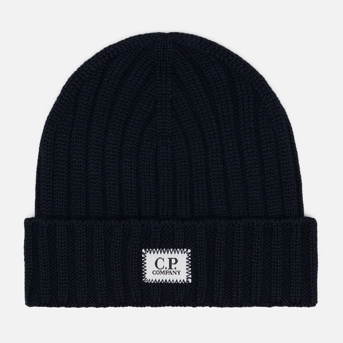 C.P. Company Шапка Extrafine Merino Wool Logo Label