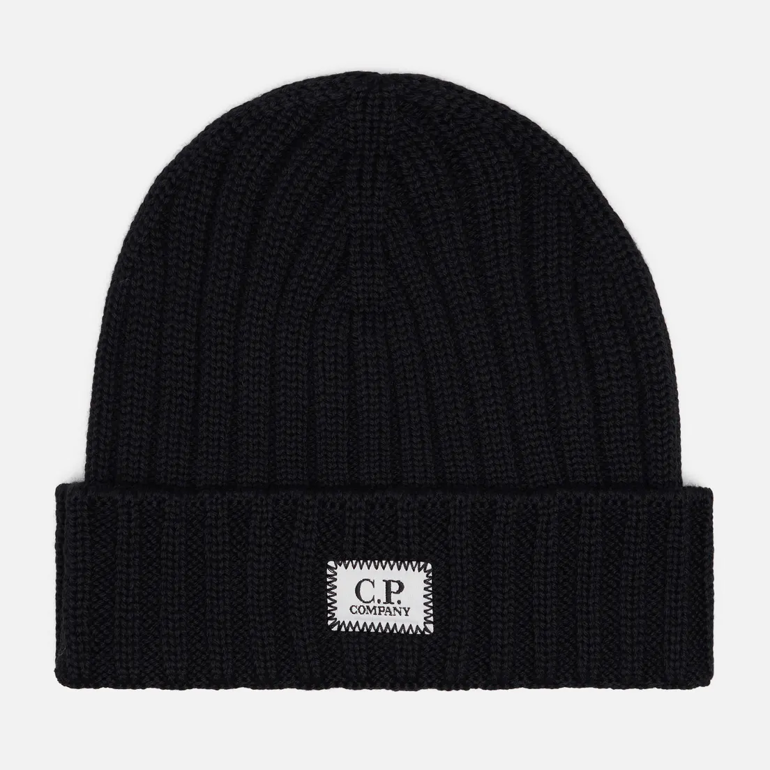 C.P. Company Шапка Extrafine Merino Wool Logo Label