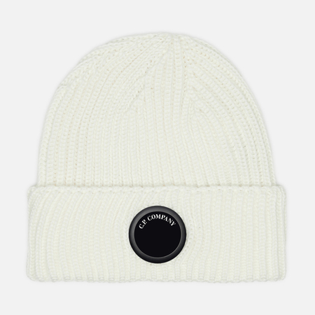 Шапка C.P. Company Extrafine Merino Wool Lens, цвет белый