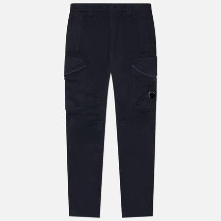 Мужские брюки C.P. Company Stretch Sateen Ergonomic Cargo Flap Pockets, цвет синий, размер 46