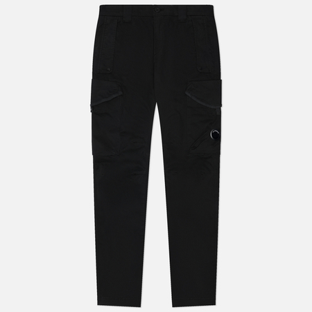Мужские брюки C.P. Company Stretch Sateen Ergonomic Cargo Flap Pockets, цвет чёрный, размер 46
