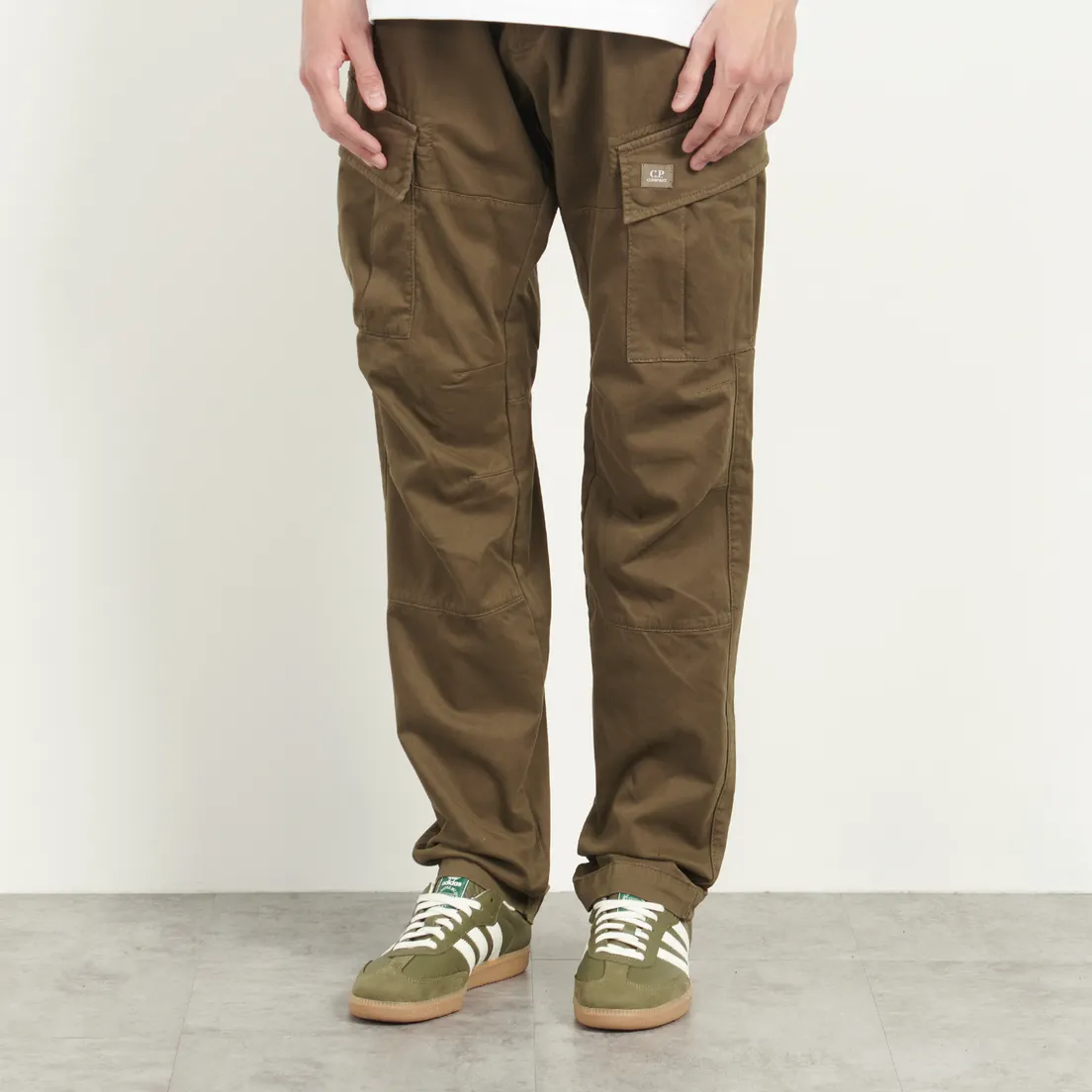 C.P. Company Мужские брюки Stretch Sateen Ergonomic Cargo Logo Pocket