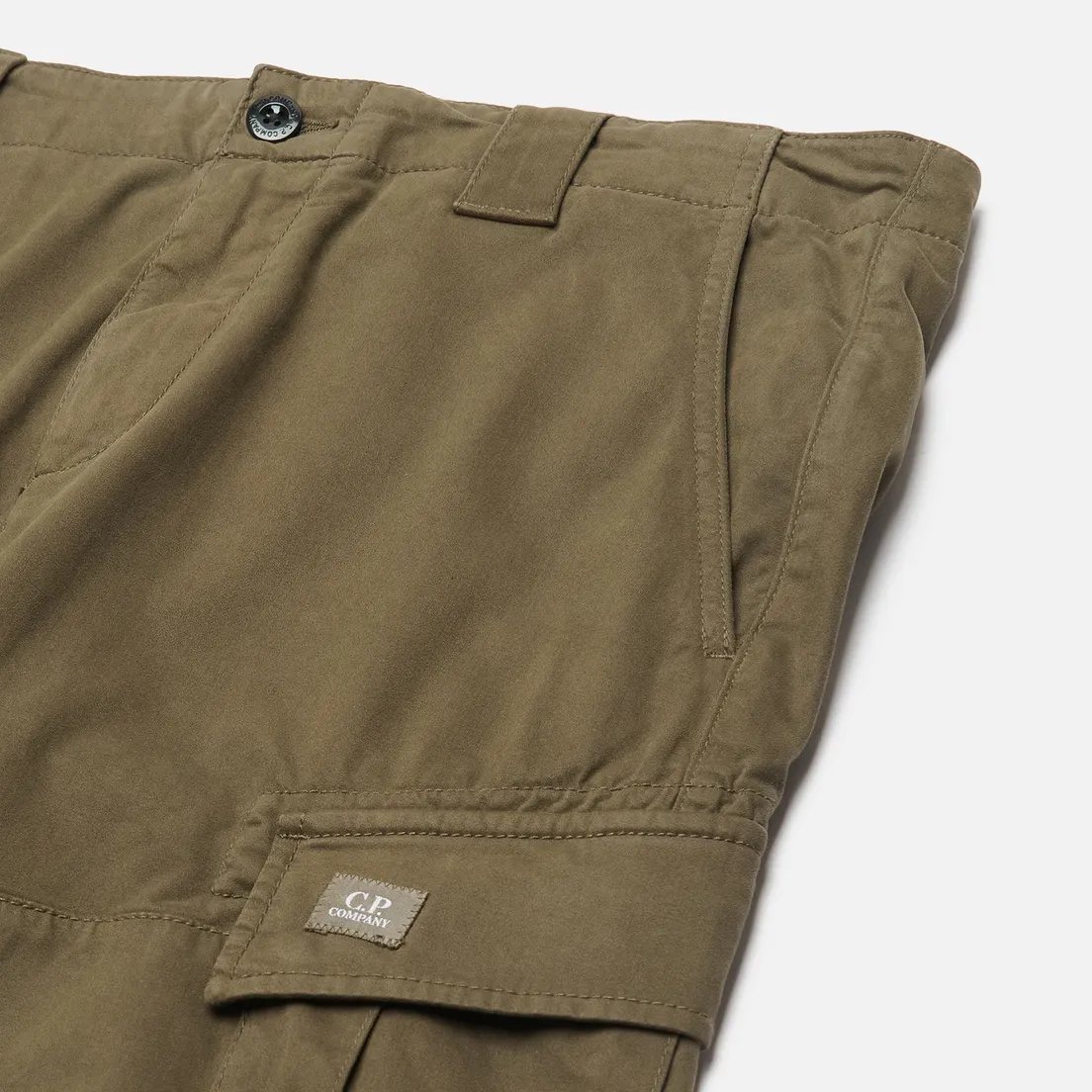 C.P. Company Мужские брюки Stretch Sateen Ergonomic Cargo Logo Pocket