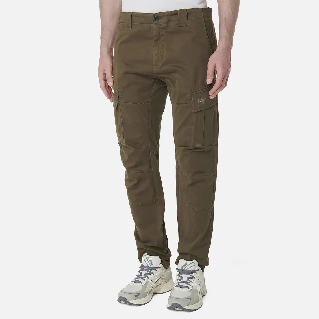 C.P. Company Мужские брюки Stretch Sateen Ergonomic Cargo Logo Pocket