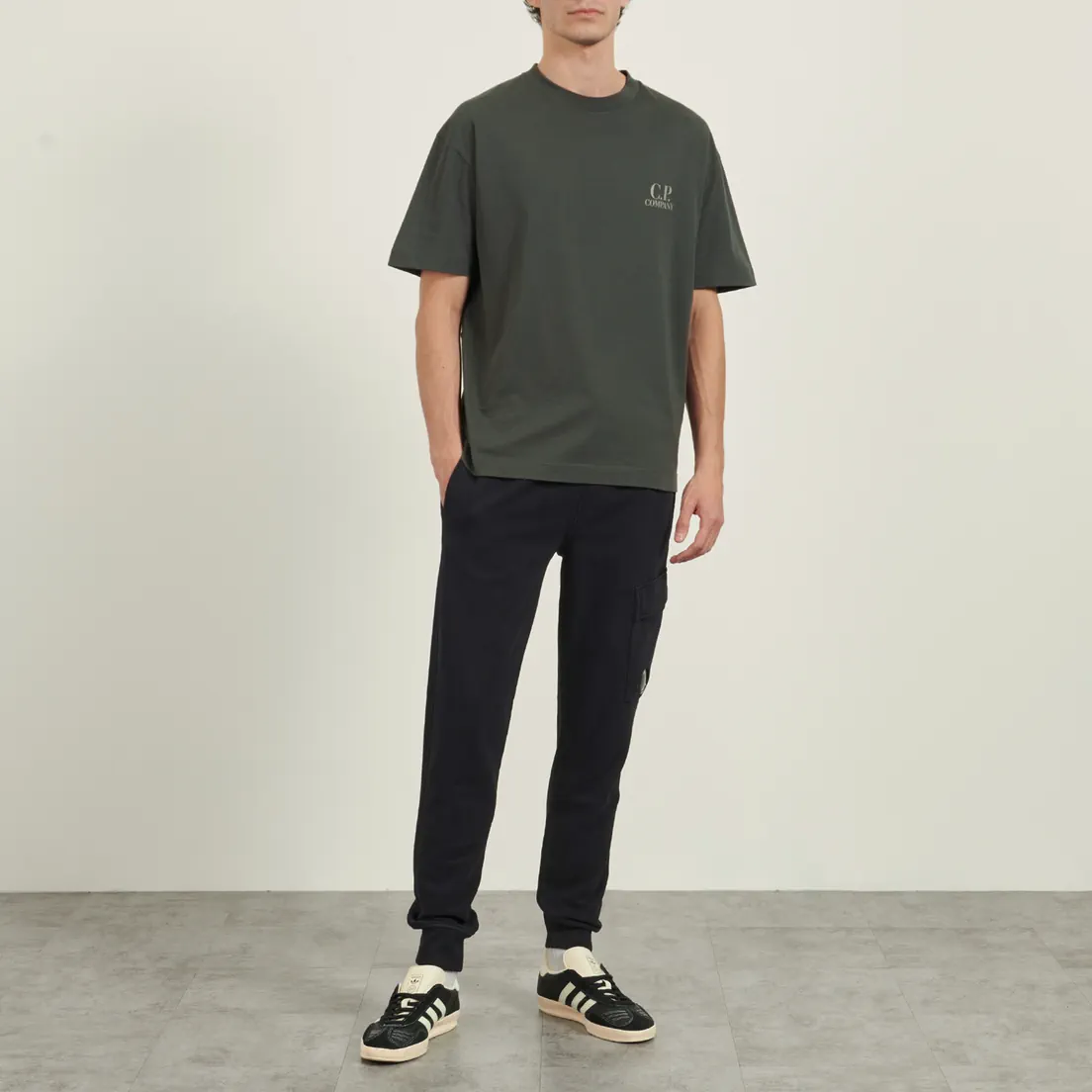 C.P. Company Мужские брюки Brushed And Emerized Diagonal Fleece Cargo Lens