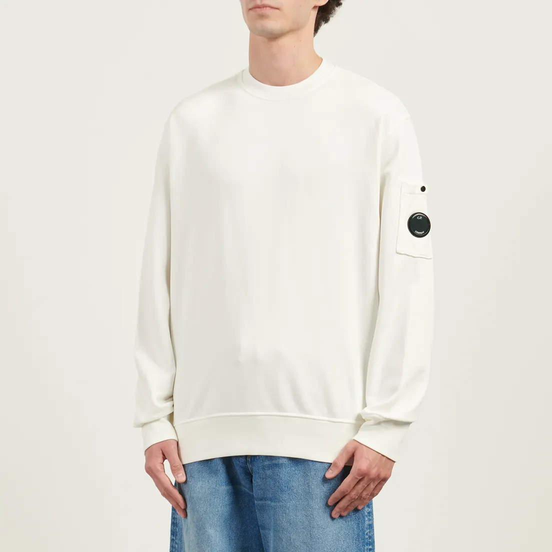 C.P. Company Мужская толстовка Brushed And Emerized Diagonal Fleece Crew Neck Lens