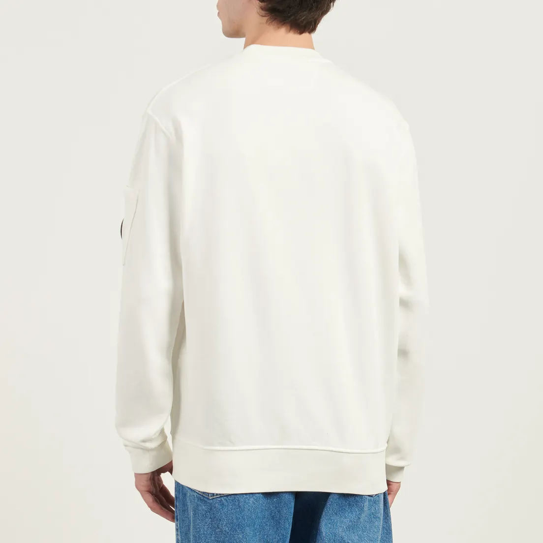 C.P. Company Мужская толстовка Brushed And Emerized Diagonal Fleece Crew Neck Lens
