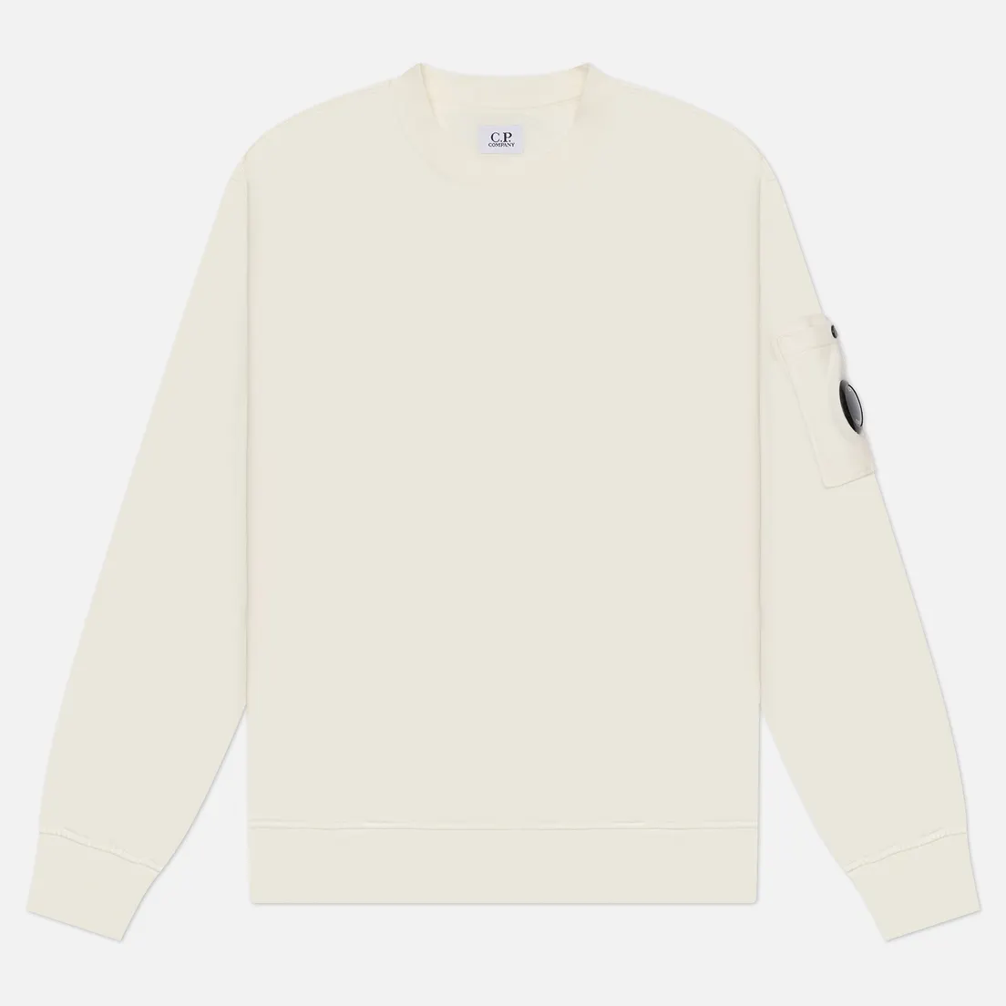 C.P. Company Мужская толстовка Brushed And Emerized Diagonal Fleece Crew Neck Lens