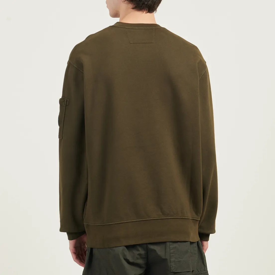 C.P. Company Мужская толстовка Brushed And Emerized Diagonal Fleece Crew Neck Lens