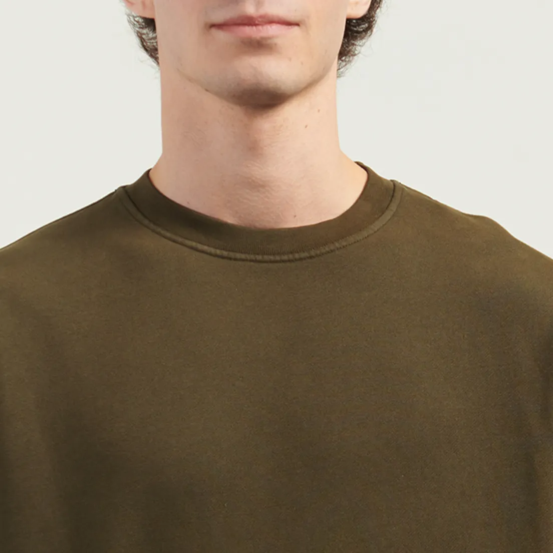 C.P. Company Мужская толстовка Brushed And Emerized Diagonal Fleece Crew Neck Lens