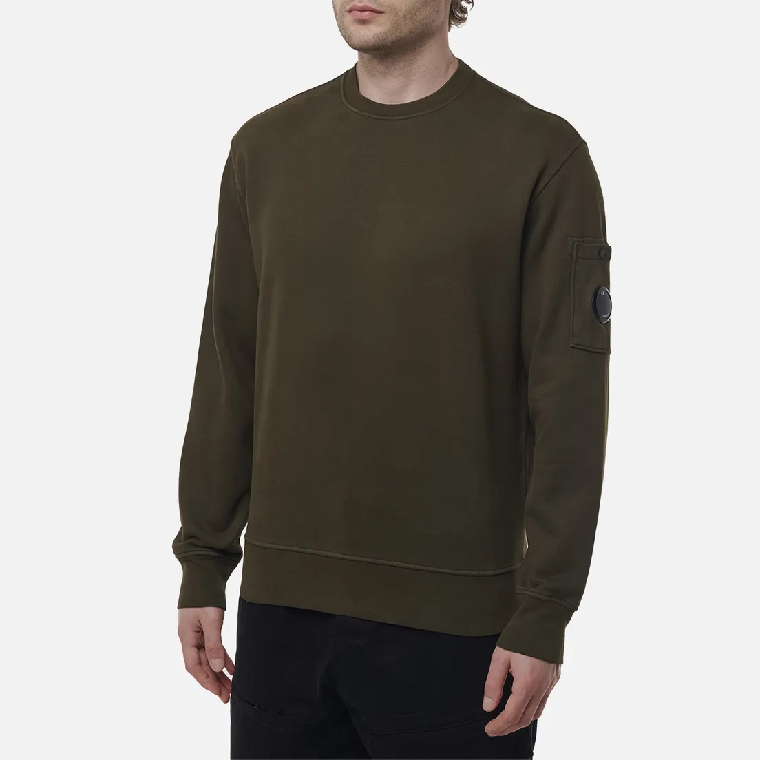 C.P. Company Мужская толстовка Brushed And Emerized Diagonal Fleece Crew Neck Lens