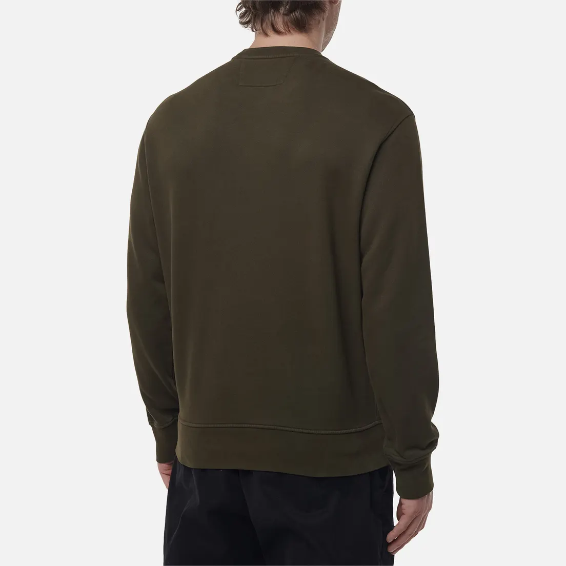 C.P. Company Мужская толстовка Brushed And Emerized Diagonal Fleece Crew Neck Lens