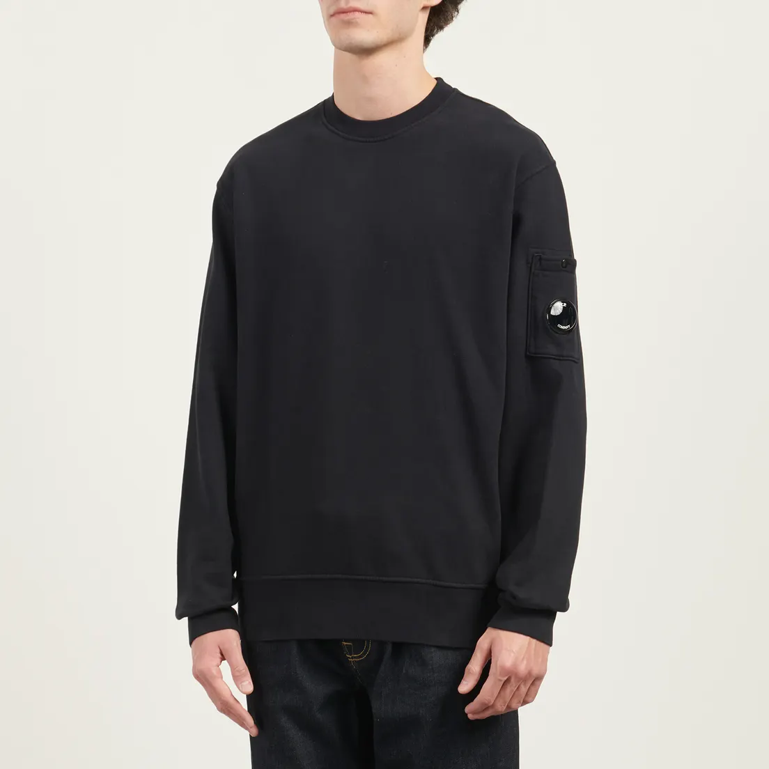 C.P. Company Мужская толстовка Brushed And Emerized Diagonal Fleece Crew Neck Lens