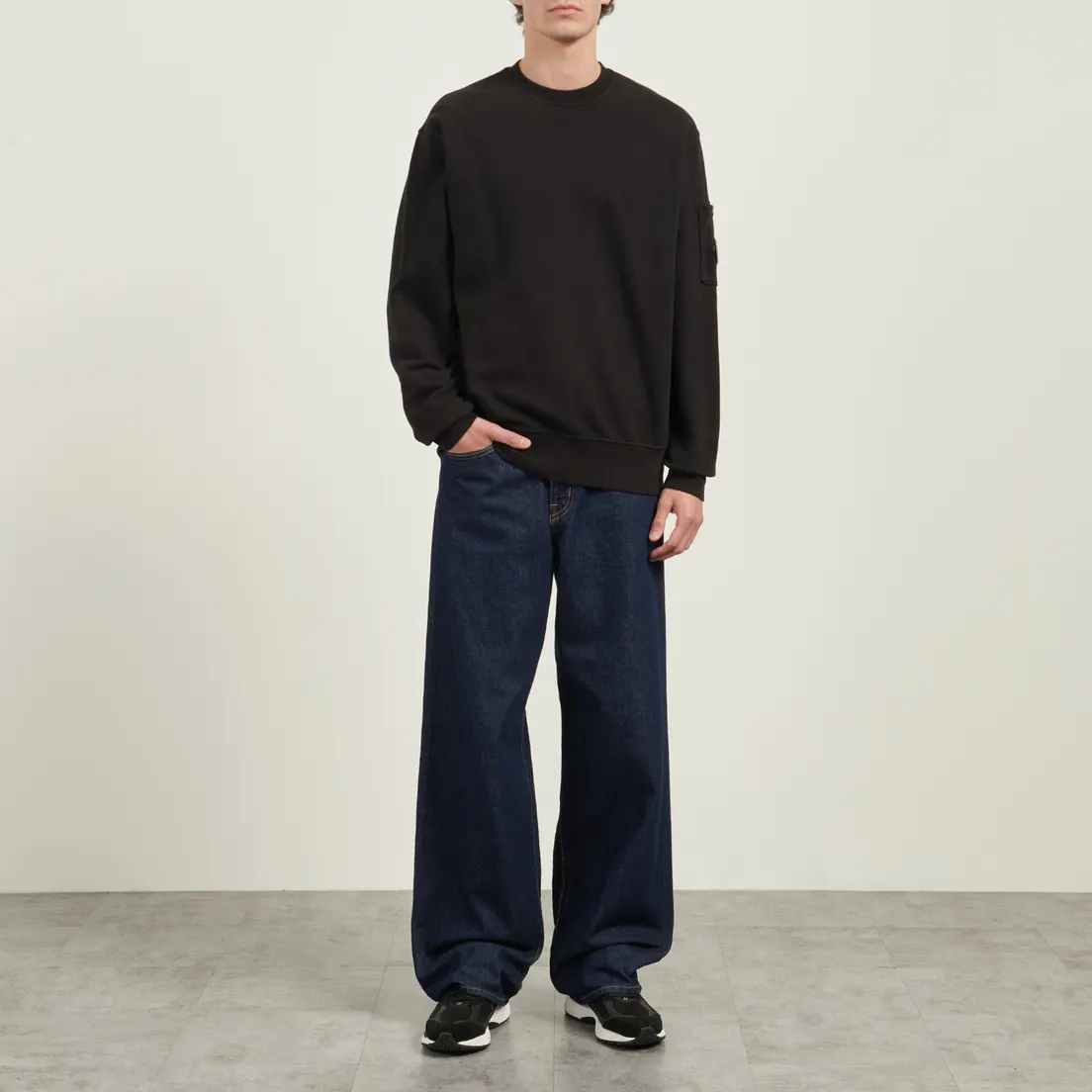 C.P. Company Мужская толстовка Brushed And Emerized Diagonal Fleece Crew Neck Lens