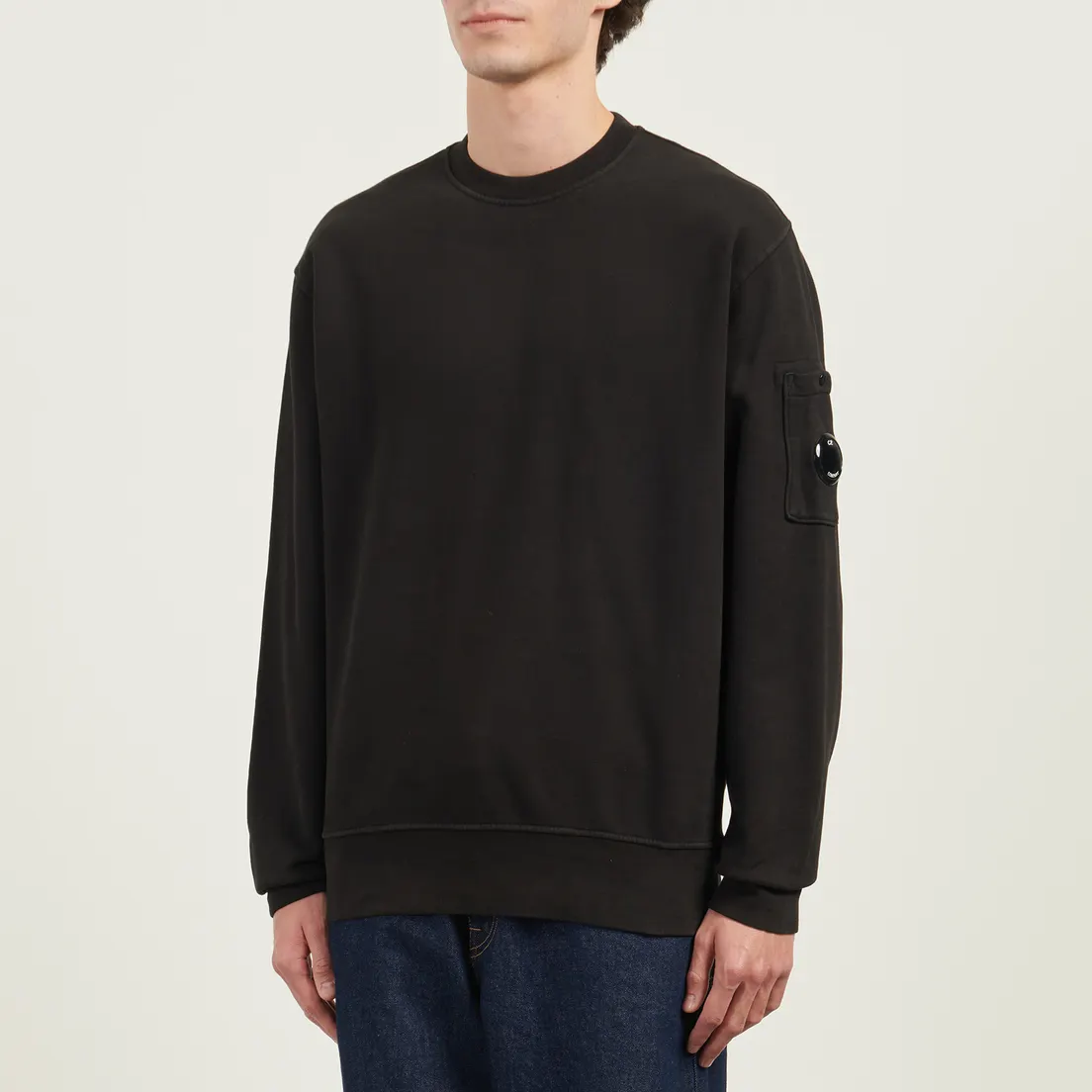 C.P. Company Мужская толстовка Brushed And Emerized Diagonal Fleece Crew Neck Lens
