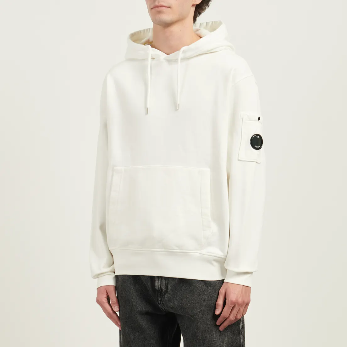 C.P. Company Мужская толстовка Brushed And Emerized Diagonal Fleece Hoodie Lens