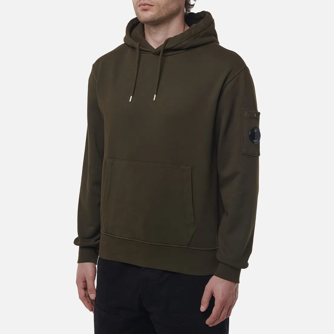 C.P. Company Мужская толстовка Brushed And Emerized Diagonal Fleece Hoodie Lens
