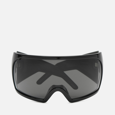 Солнцезащитные очки Rick Owens Temple Kriester Shiny, цвет чёрный