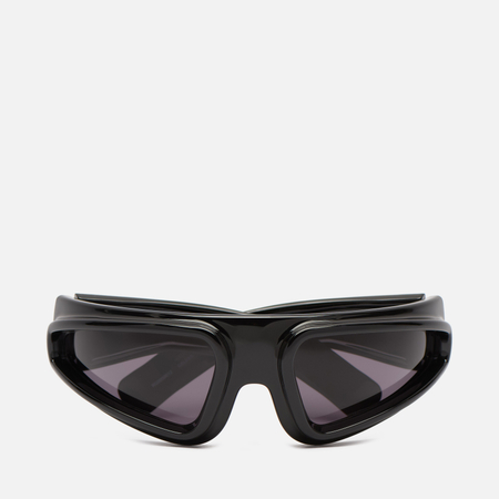Солнцезащитные очки Rick Owens Temple Ryder Shiny, цвет чёрный
