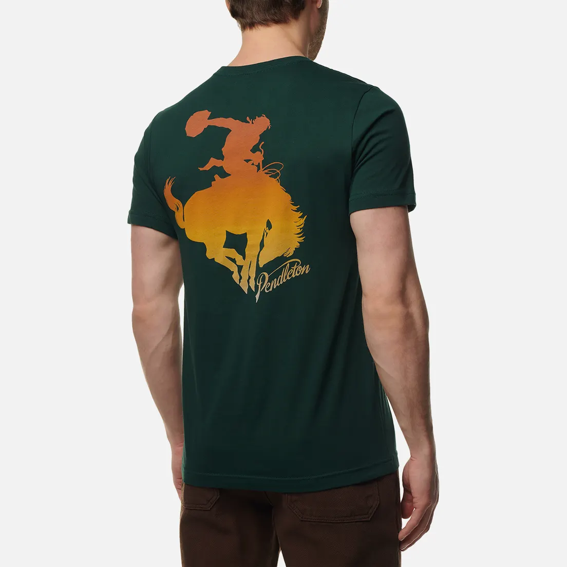 Pendleton Мужская футболка Ombre Bucking Horse Graphic