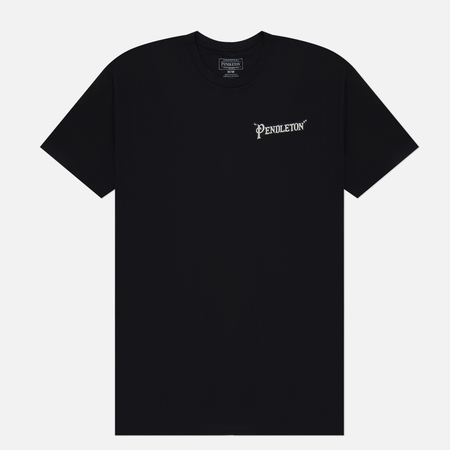 фото Мужская футболка pendleton painted logo, цвет чёрный, размер s