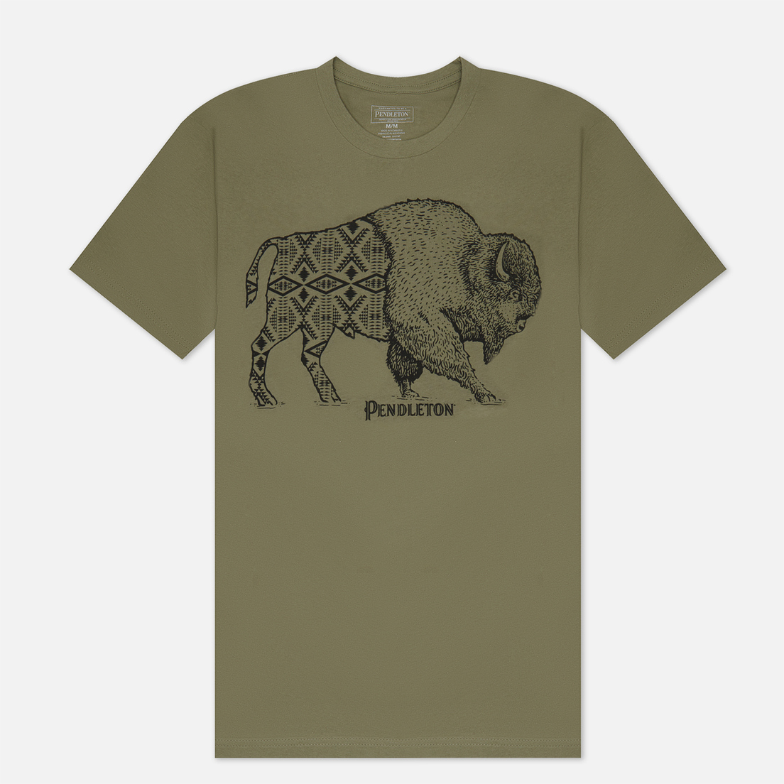Pendleton Мужская футболка Jacquard Bison Graphic