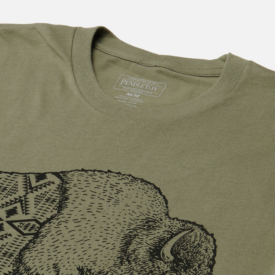Pendleton Мужская футболка Jacquard Bison Graphic