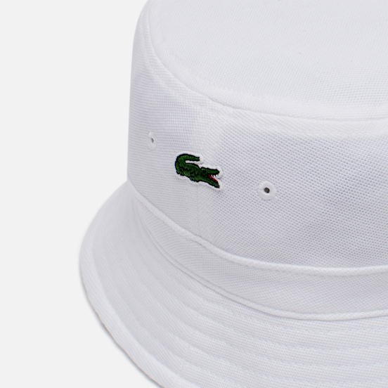 Панама Lacoste Organic Cotton Embroidered White