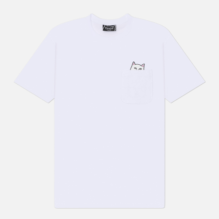 Мужская футболка RIPNDIP Lord Nermal Pocket, цвет белый, размер S