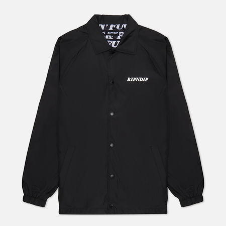фото Мужская куртка ветровка ripndip fuckin fuck coaches, цвет чёрный, размер s