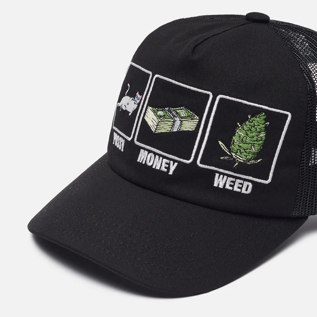 RIPNDIP Кепка Pussy Money Weed Trucker