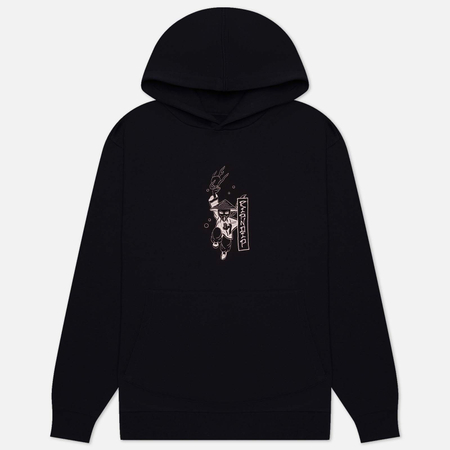 фото Мужская толстовка ripndip ryu embroidered hoodie, цвет чёрный, размер s