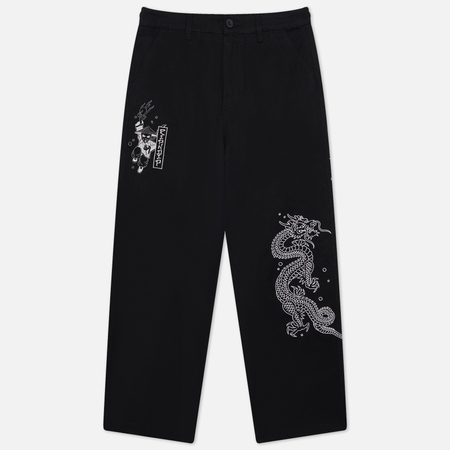 Мужские брюки RIPNDIP Ryu Wide Leg, цвет чёрный, размер 32 - фото 1