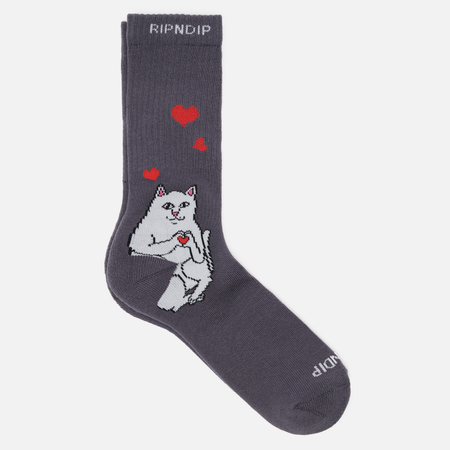 фото Носки ripndip nerm love, цвет серый, размер 40-46 eu