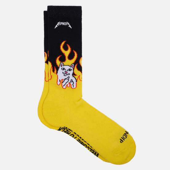Носки RIPNDIP Welcome To Heck Black/Yellow