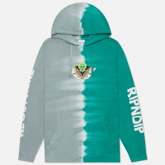 Мужская толстовка RIPNDIP Splitting Heads Teal/Grey Split Wash