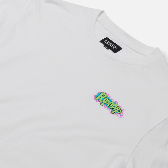 Мужской лонгслив RIPNDIP Flaming Hot White