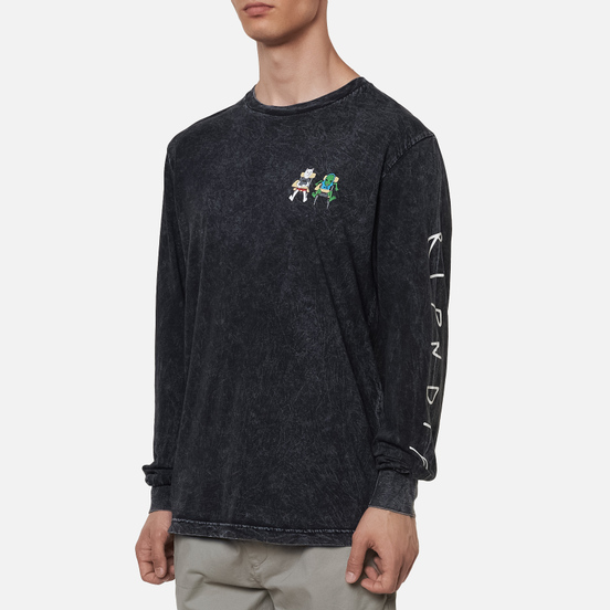 Мужской лонгслив RIPNDIP Butz Up Black Mineral Wash