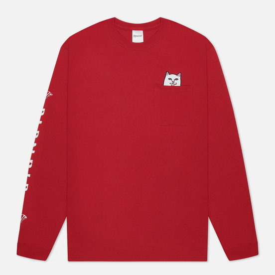 Мужской лонгслив RIPNDIP Lord Nermal Pocket Red