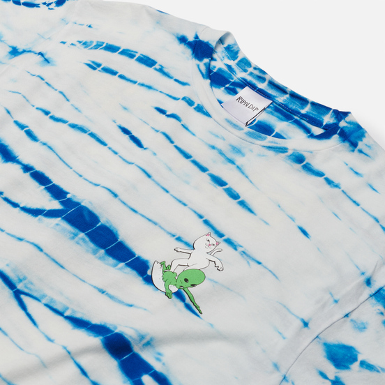 Мужская футболка RIPNDIP Hang 10 Blue/White Stripe Dye