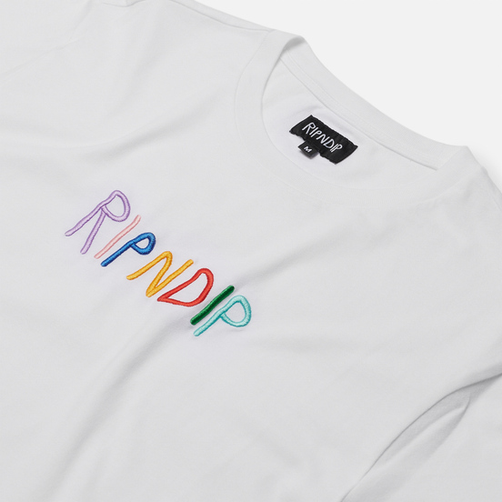 Мужская футболка RIPNDIP Embroidered Logo White