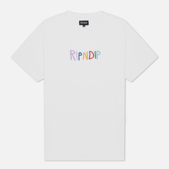 Мужская футболка RIPNDIP Embroidered Logo White