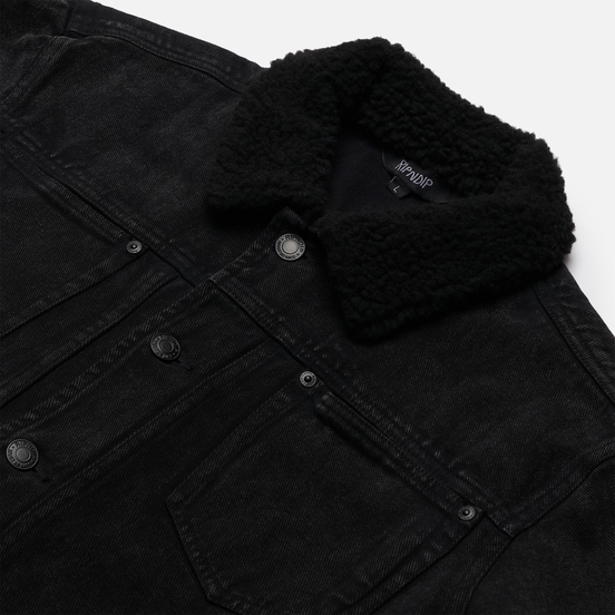 Мужская джинсовая куртка RIPNDIP Fucking Fuck Denim Sherpa Black Wash